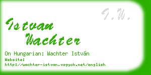 istvan wachter business card